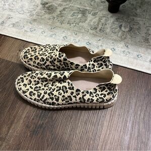 Cheetah leopard print slip on flats size 36